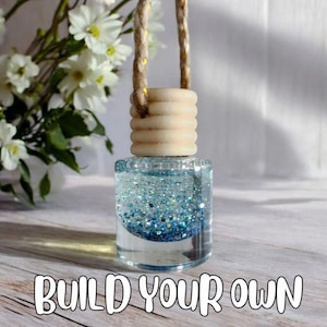 Build Your Own Car Diffuser | Custom Scent Car Freshener | Glitter Oil Diffuser Charm | Hanging Car Air Freshener