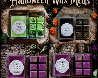 Halloween Wax Melt Glamshell Box | Spooky Scented Wax Melts | Pick Your Halloween Scents | Glitter Clamshells