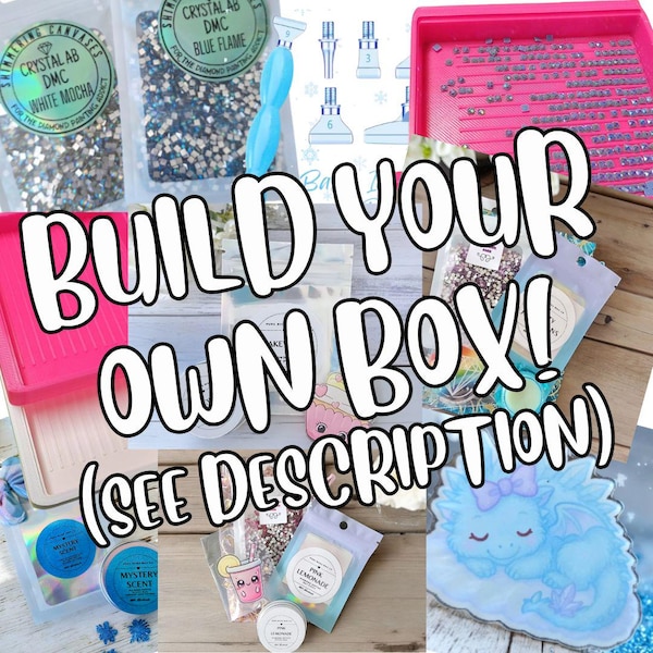 Build Your Own Diamond Painting Accessory Box | Custom Bundle | Cover Minder, Tray, Pen, Drills + Wax/Putty Options