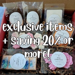 Wax Melt Mystery Box: Handmade Soy Wax Tarts, Shaped Melts, Bundle and Save