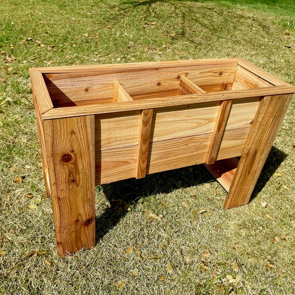 Raised Cedar Planter Box - Stylish & Sturdy! (DIY build plans)