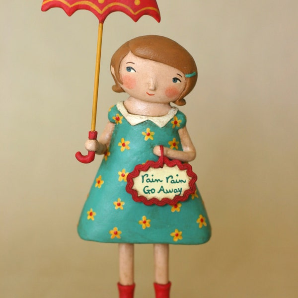Reserved for Tatiana Taylor Girl with an Umbrella OOAK Art Doll