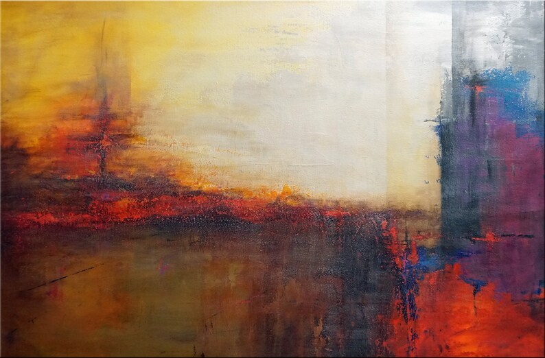 Hand Made Unique Modern ART Wall Art Contemporary Painting Etsy