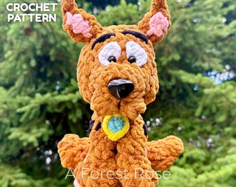 CROCHET PATTERN | Spooky-Do | Amigurumi Dog Plush Pattern | Cartoon Puppy | PDF Digital Download