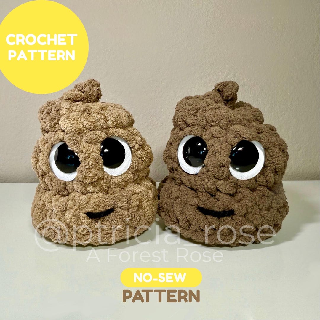 CROCHET PATTERN | Poop Plush Amigurumi | Funny Toilet Humor | Instant ...