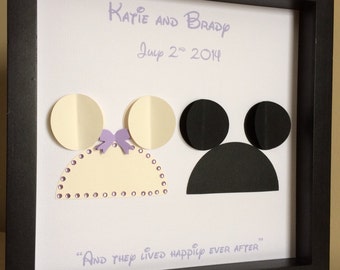 Disney Inspired Wedding 3d Paper Art Customize For The Etsy