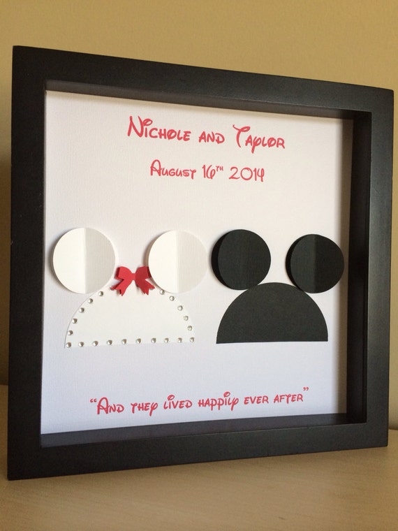 Disney Wedding Paper Art Disney Wedding Gift Disney Etsy