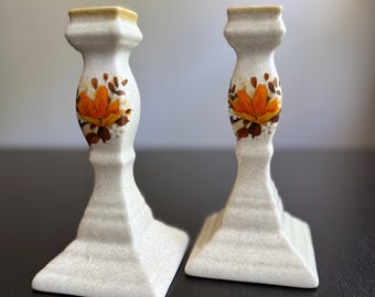 Vintage, mikasa, candle holder, flower, antique, fall, autumn, thanksgiving centerpiece, orange flower