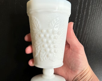 Milk glass, vase, vintage, antique, bud vase, wedding gift, white glass, thrifted