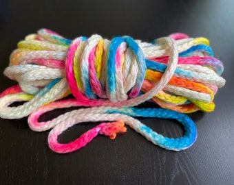 Yarn, hand dyed, skein, rainbow, chunky knit, thick yarn, knitting yarn, crochet, fiber art, weaving