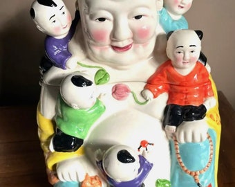 Buddha, Buddha cookie jar, cookie jar, vintage, collector, antique