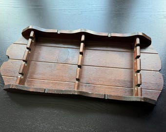 Vintage wooden spoon shelf, antique, wall hanging, jewelry holder, display shelf, hanging spoon, necklace holder