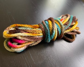 Yarn, hand dyed, skein, rainbow, chunky knit, thick yarn, knitting yarn, crochet, fiber art, weaving, chunky yarn, yarn bee