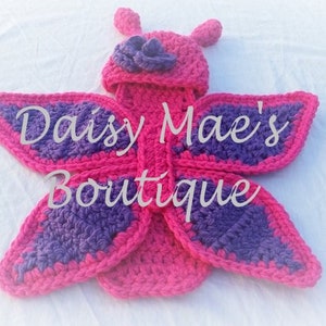 PATTERN ONLY* Bulky Crochet Butterfly Photo Prop