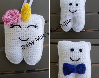 PATTERN ONLY* Crochet Tooth Fairy Pillow