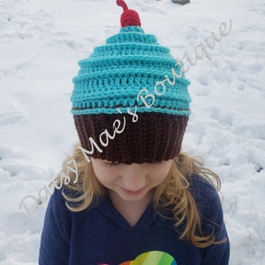 PATTERN ONLY* Crochet Cupcake Beanie
