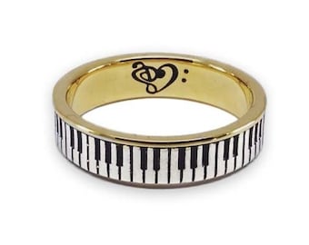 Piano Ring 18ct gold 5mm wide