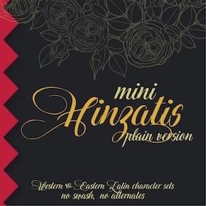Hinzatis Mini Cursive Digital Calligraphy Font, Elegant Script Typeface, Cursive Handwritten Font, Lettering Wedding Invitation, Logo Brand