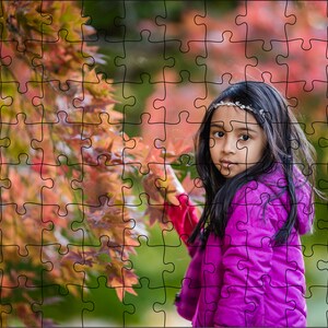 Wooden photo jigsaw puzzle