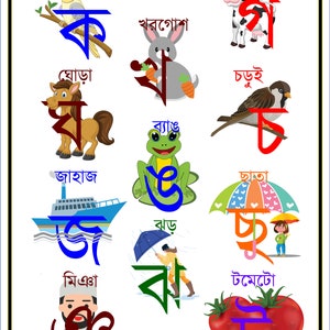 Bengali Alphabets (vowels+consonants) in Jigsaw Puzzles, Bengali ...
