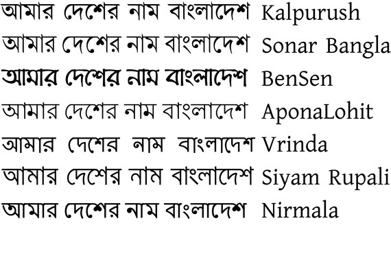 bengali alphabet with spanish letters