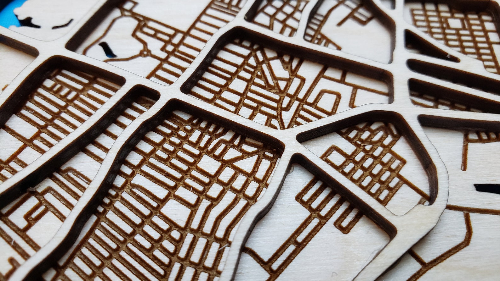 Kansas City 3D Map on Wood Laser Cut/engraved 5 Layers Etsy