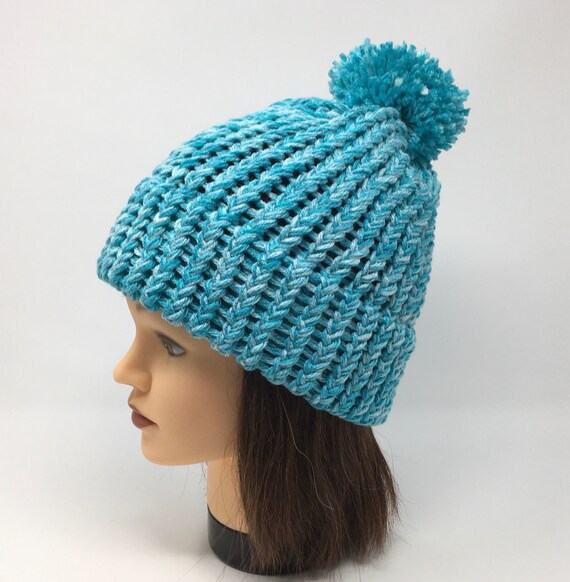 turquoise beanie hat