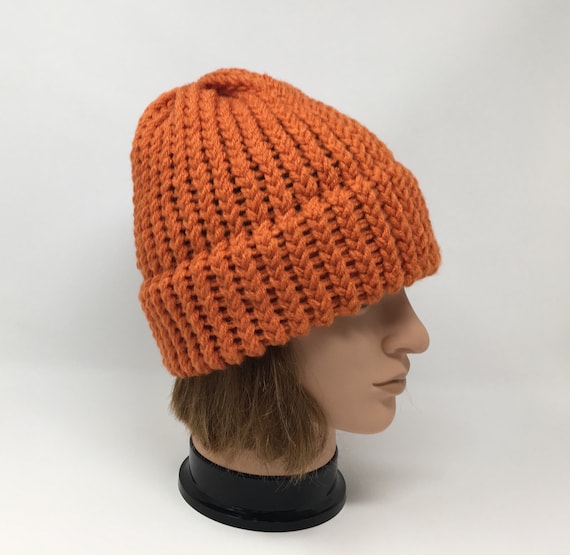 orange knit hat