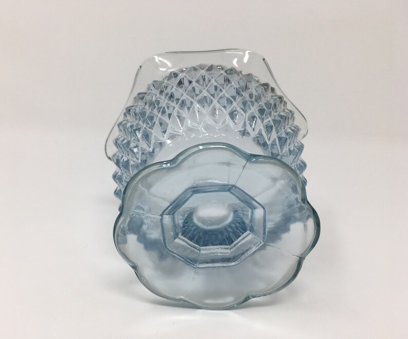 Mayonnaise Bowl Condiment Bowl Indiana Glass Diamond Point Ice Blue Bowl
