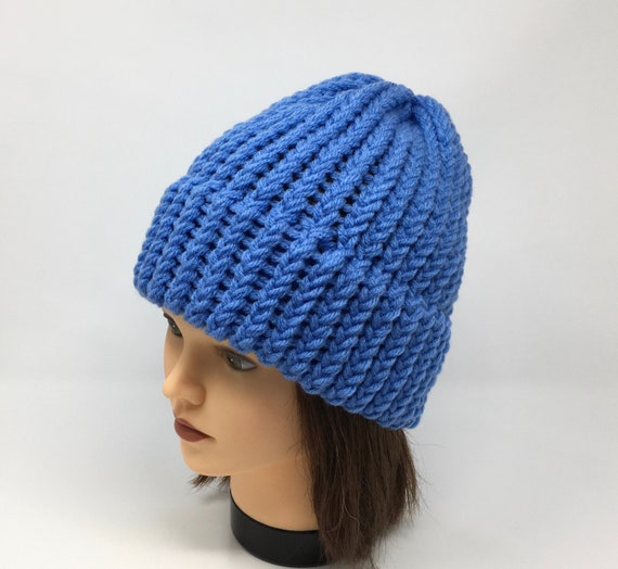 blue winter hat