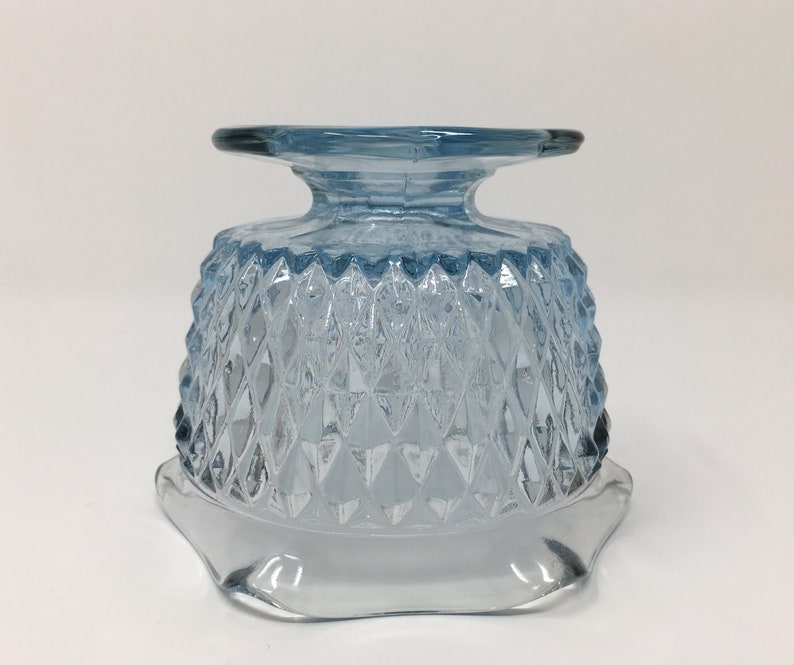 Mayonnaise Bowl Condiment Bowl Indiana Glass Diamond Point Ice Blue Bowl