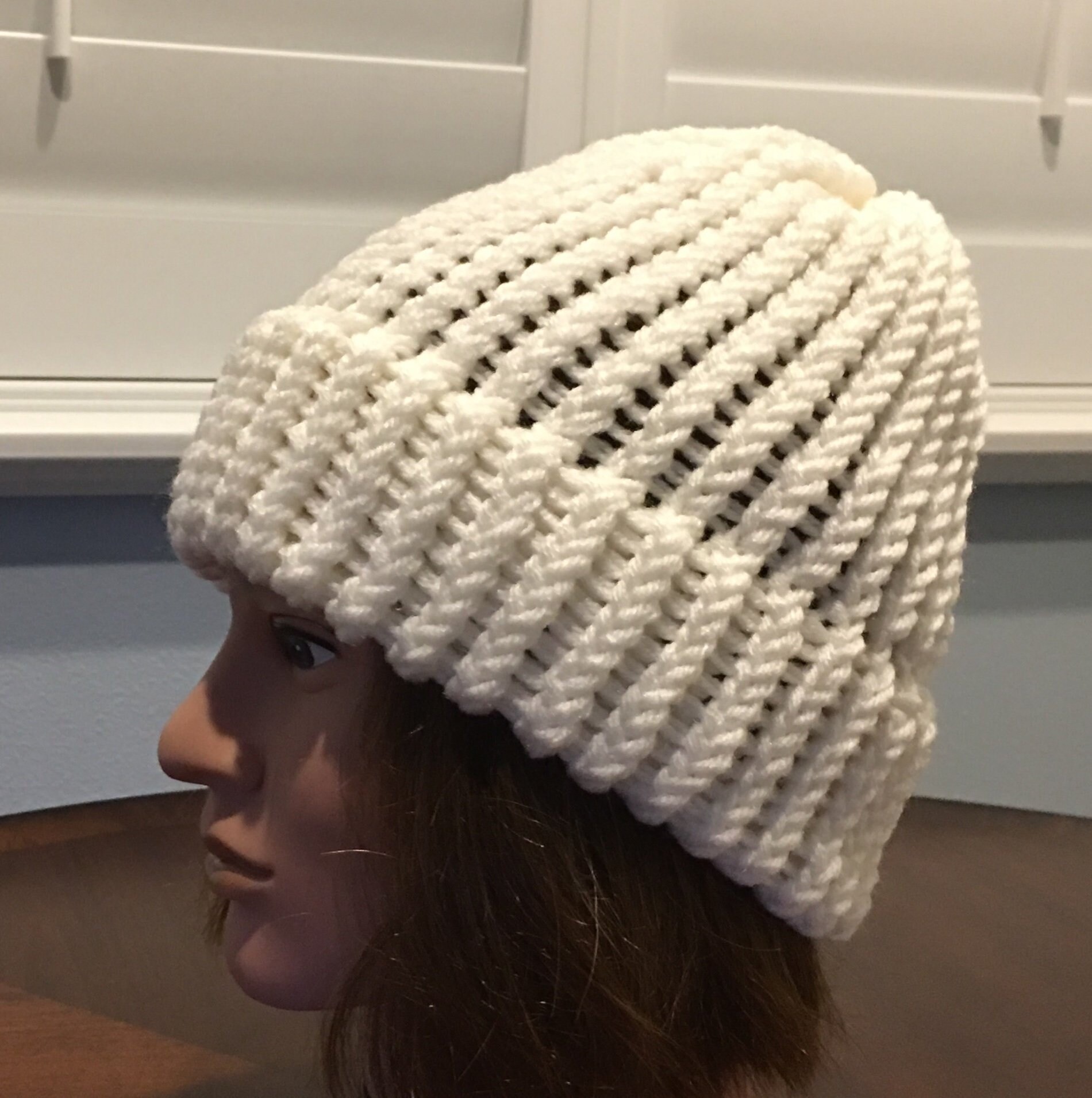 White Knit Hat White Beanie Winter Hat Warm Hat Knit Hat Etsy