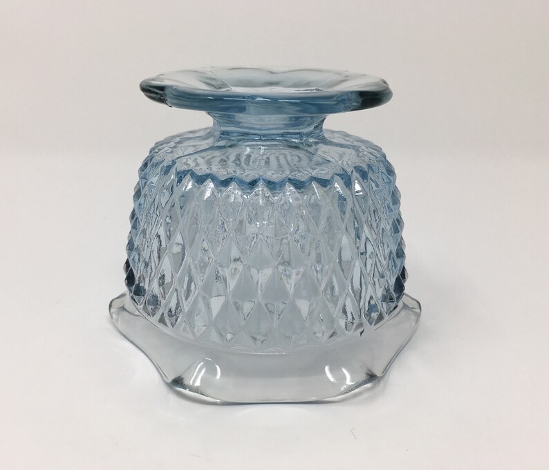 Mayonnaise Bowl Condiment Bowl Indiana Glass Diamond Point Ice Blue Bowl