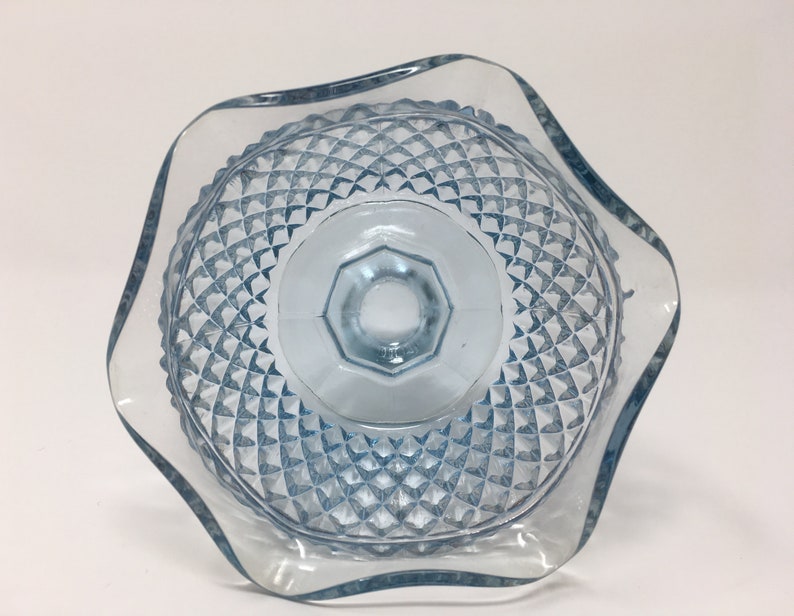 Mayonnaise Bowl Condiment Bowl Indiana Glass Diamond Point Ice Blue Bowl
