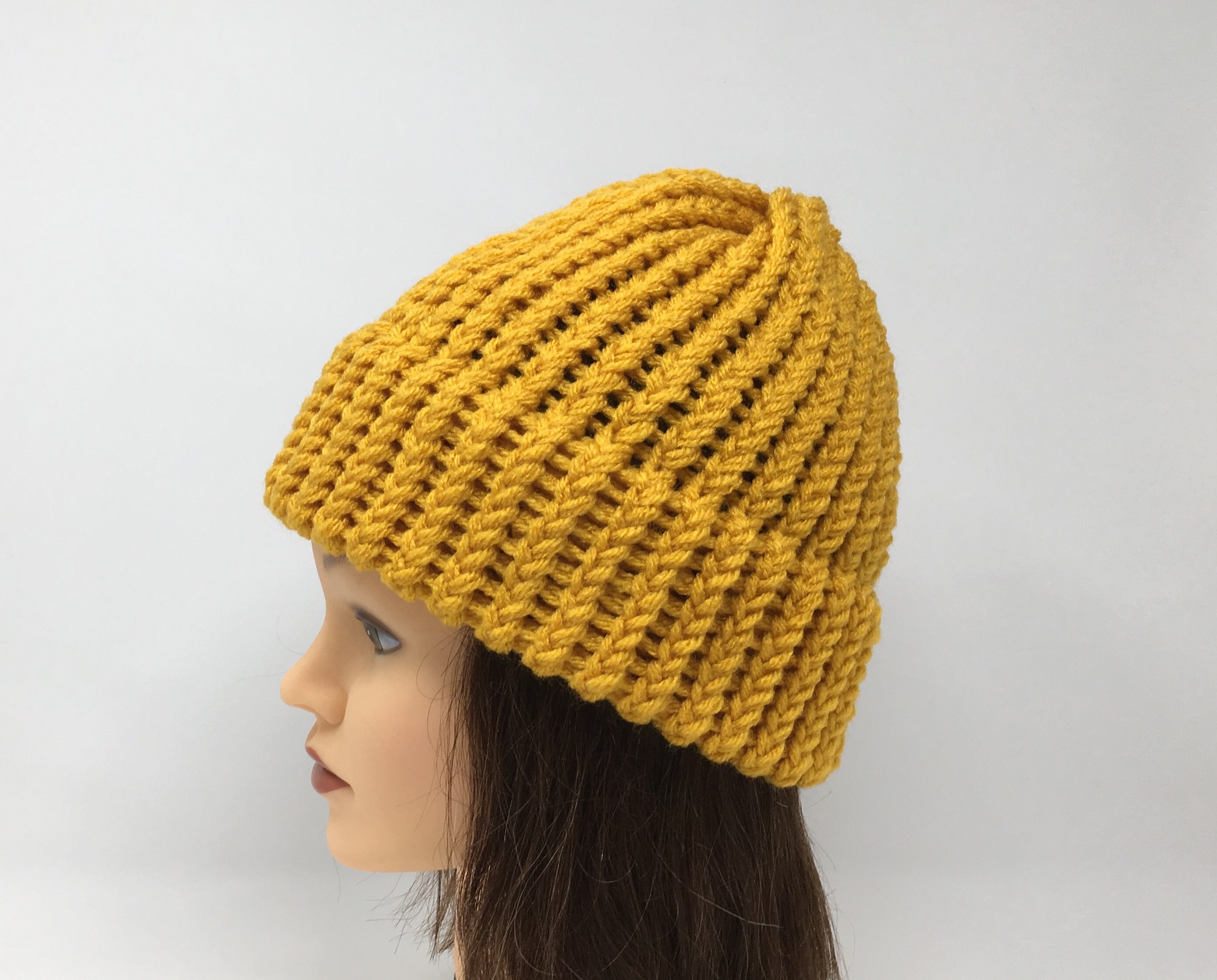 Gold Knit Hat Gold Beanie Winter Hat 