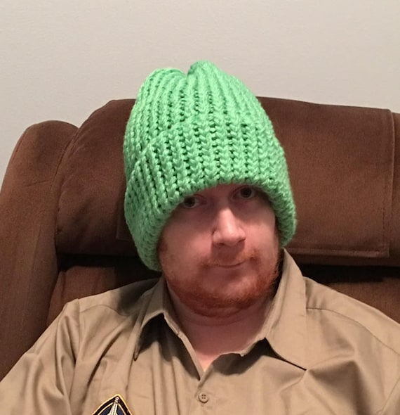 neon green winter hat