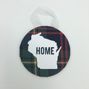 Plaid Wisconsin Ornament