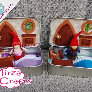 PDF Pattern & tutorial -  Little gnome in altoid tin box playset