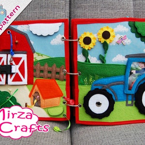 PDF Pattern & tutorial 2 farm quiet book pages: Farm and tractor image 1