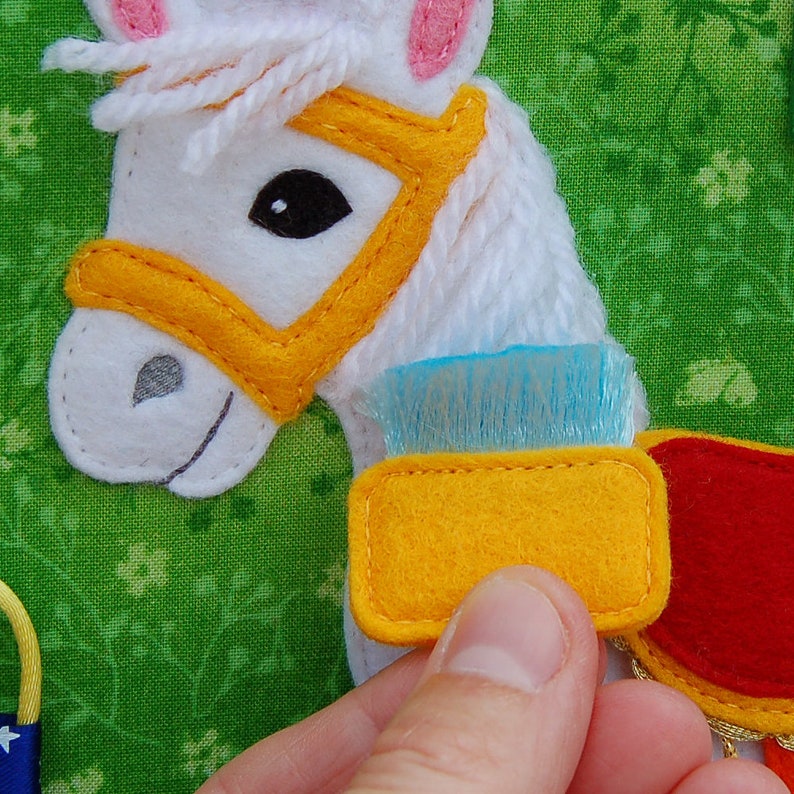 PDF Pattern & tutorial 2 Quiet book pages Circusbook: Rabbits in the hat and Circus horse image 8