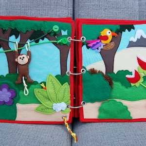 PDF Pattern & tutorial 2 Quiet book pages Piratebook: Jungle image 2