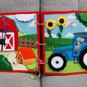 PDF Pattern & tutorial 2 farm quiet book pages: Farm and tractor image 2