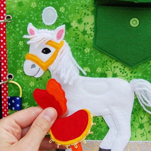 PDF Pattern & tutorial 2 Quiet book pages Circusbook: Rabbits in the hat and Circus horse image 9