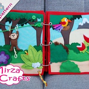 PDF Pattern & tutorial 2 Quiet book pages Piratebook: Jungle image 1