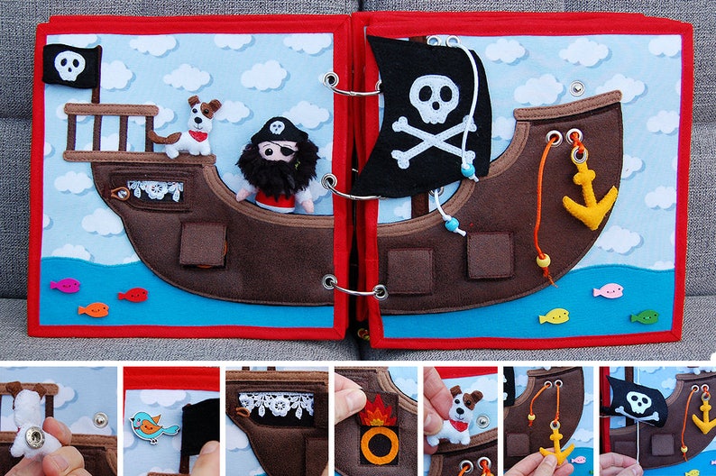 PDF Pattern & tutorial Quiet book Pirate image 4