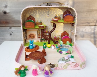 Dollhouse suitcase fairy home