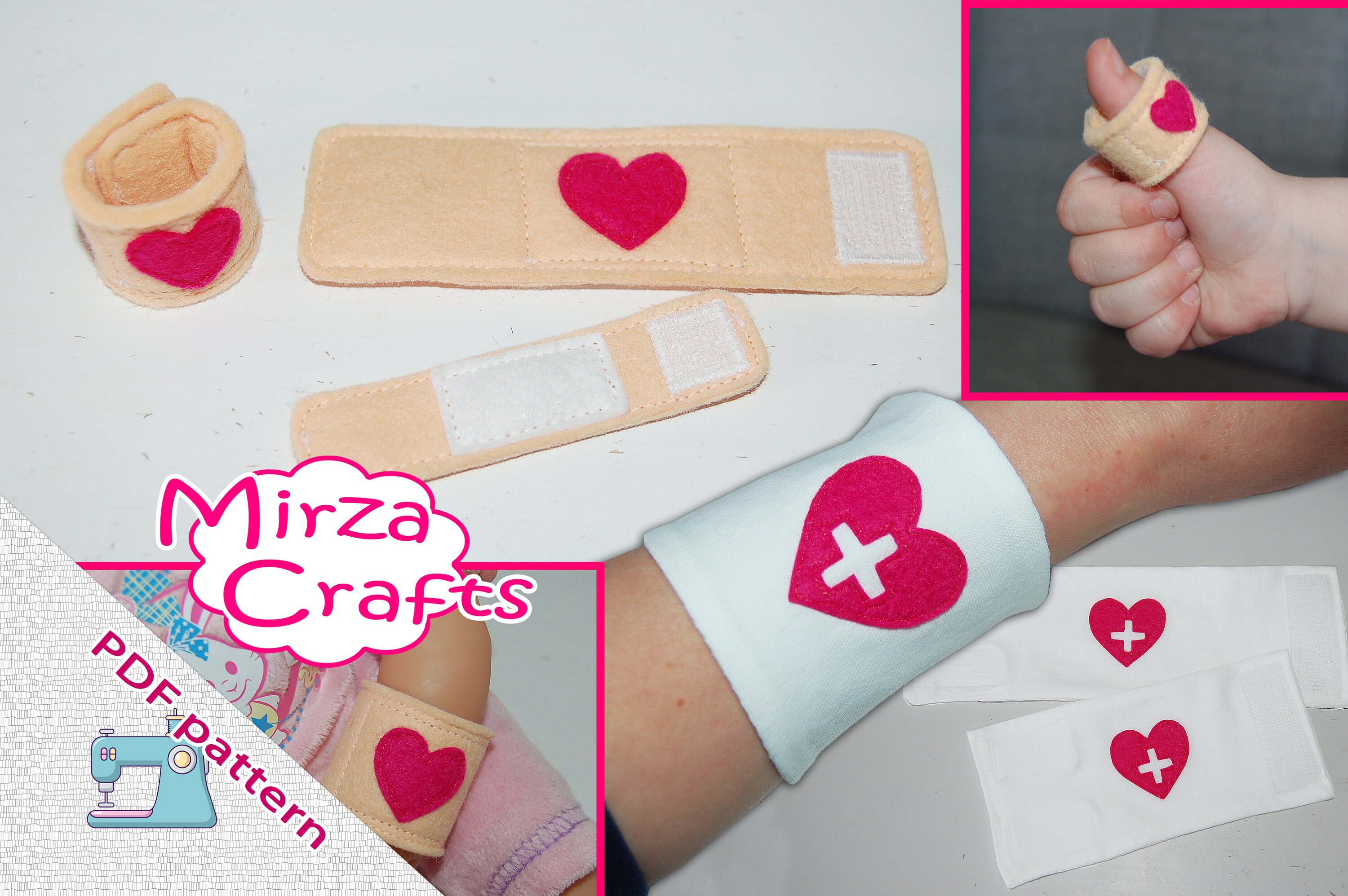 PDF Pattern & Tutorial Felt Bandaids and Bandages Etsy