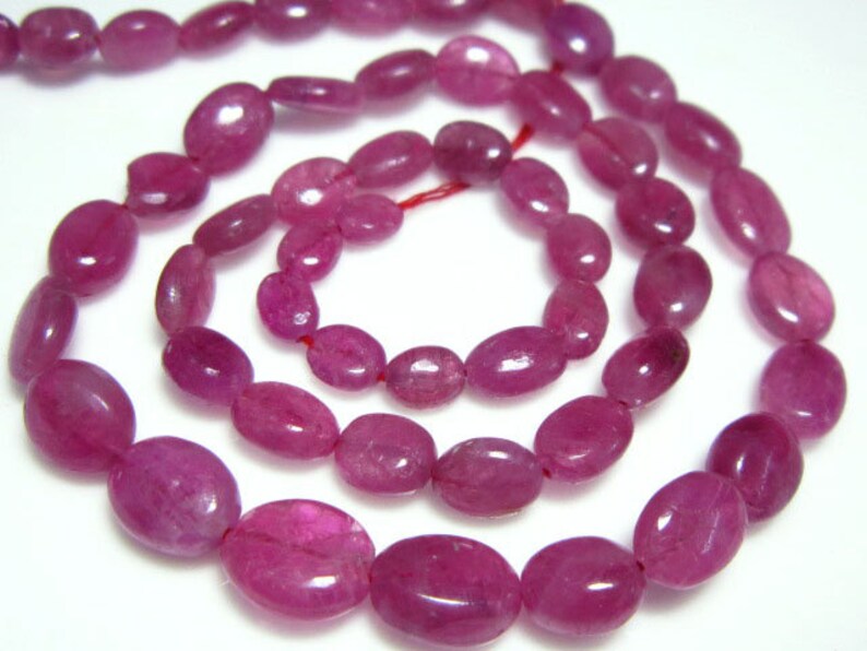 5-8mm-B2478 Pink Opaque Tourmaline Smooth Nuggets 14 Strand Stones measure