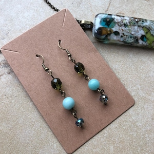 Boho Bead Drop Earrings - Beaded Dangle Earrings - Beaded Earrings - Dangle Earrings