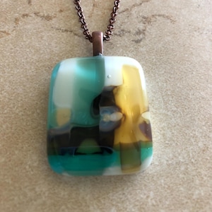 Fused Glass Pendant - Fused Glass Necklace - Fused Glass Jewelry